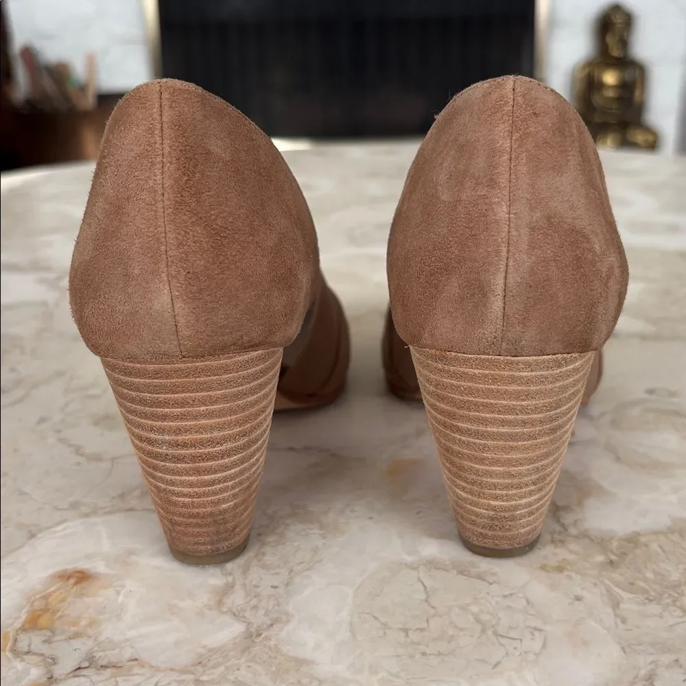 Eileen Fisher Hilly Suede d'Orsay Pumps Heels - Picture 6 of 9